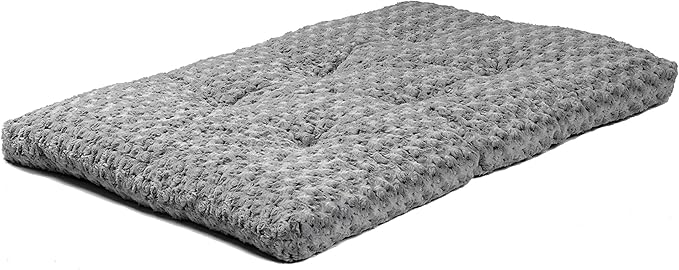 MidWest Homes for Pets Deluxe Dog Beds | Super Plush Dog & Cat Beds Ideal for Dog Crates | Machine Wash & Dryer Friendly, 1-Year Warranty,Gray, 48-Inch