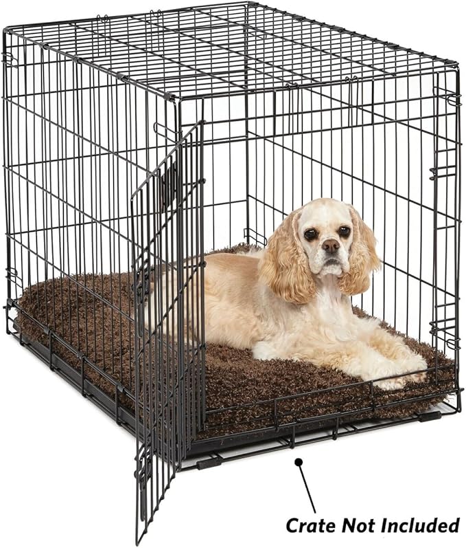 Midwest Homes for Pets Deluxe Dog Beds | Super Plush Dog & Cat Beds Ideal for Dog Crates | Machine Wash & Dryer Friendly, 1-Year Warranty, Cocoa, 30-Inch