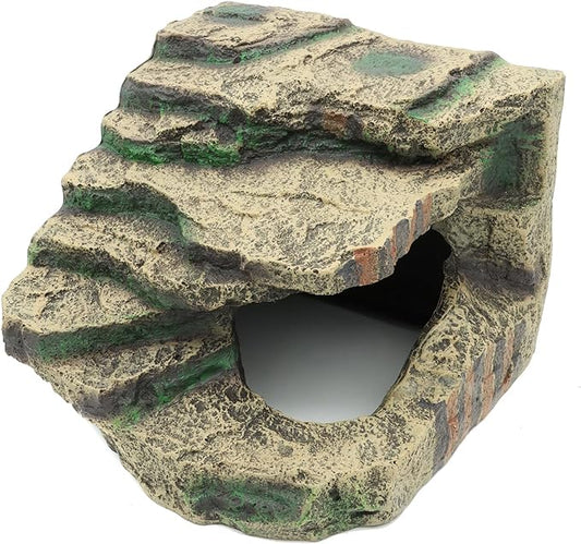 Large Resin Reptile Tank Accessories Hideouts Cave Habitat Decor for Leopard Gecko Lizards Turtle