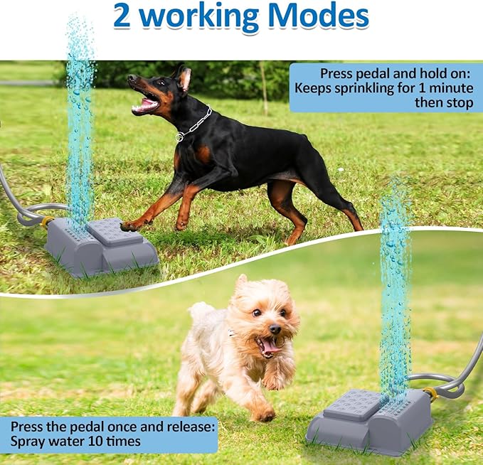 Outdoor Dog Water Fountain Step On Dog Water Sprinkler Paw Activated Dog Drinking Waterer