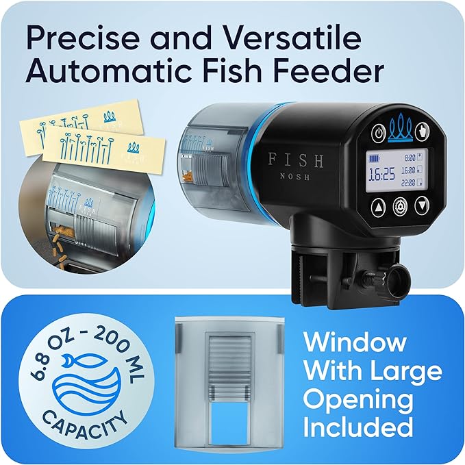 Automatic Fish Feeder for Aquarium - New Generation 2024, Auto Food Dispenser with Timer for Small Tank, Big Aquariums & Pond