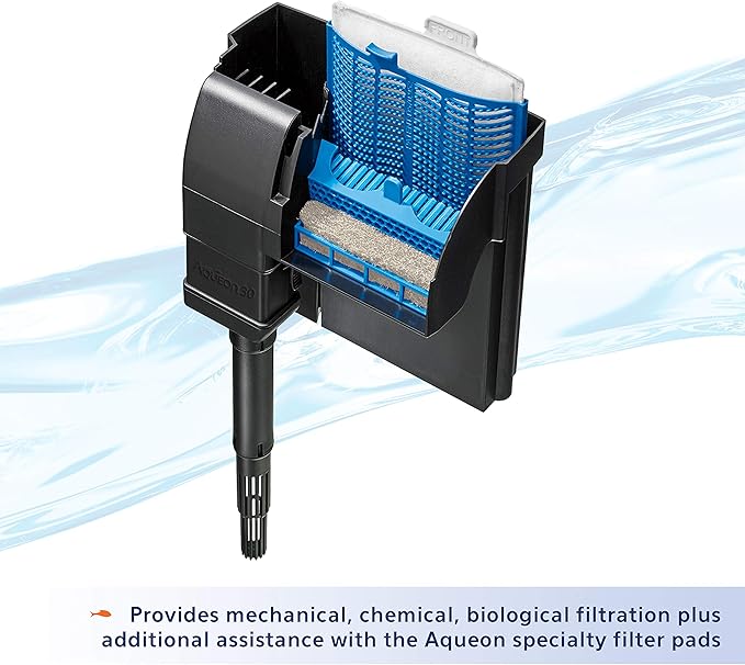 Aqueon QuietFlow 30 LED PRO Aquarium Fish Tank Power Filter For Up To 45 Gallon Aquariums