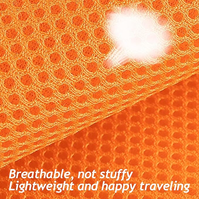 Summer cat Chest Harness and Leash, Anti-Escape Adjustable Soft mesh cat Leash and Chest Harness Set for All Types of Cats cat Vests (Size S, Orange)