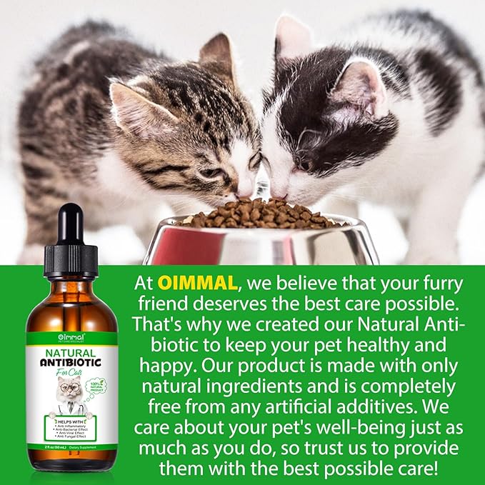 Cat Antibiotics for Infection Wounds,Natural Cat Antibiotics for UTI,for Cats Ear Infection & Upper Respiratory Infection & Infection Stomitas,Supports Immune & Cats Allergy Relief, Cats Multivitamin