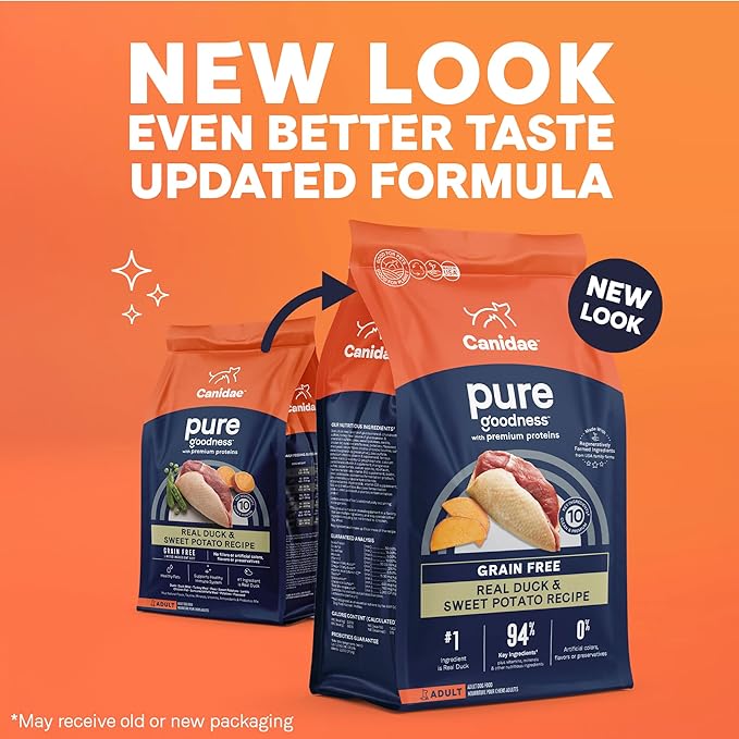 Canidae Pure Real Duck & Sweet Potato Recipe Adult Dry Dog 4 LB