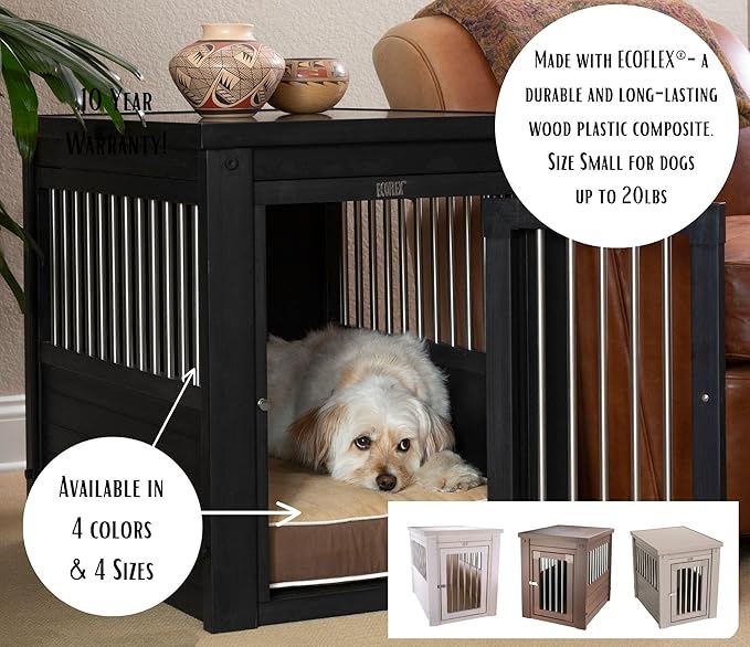 New Age Pet ecoFLEX Pet Crate/End Table, Medium, Grey