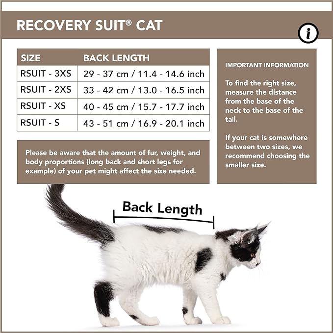 Suitical Recovery Suit for Cats | Spay and Neutering Cat Surgery Recovery Suit for Male or Female | Soft Fabric for Skin Conditions | S | Neck to Tail 16.9” - 20.1" | Black Camouflage