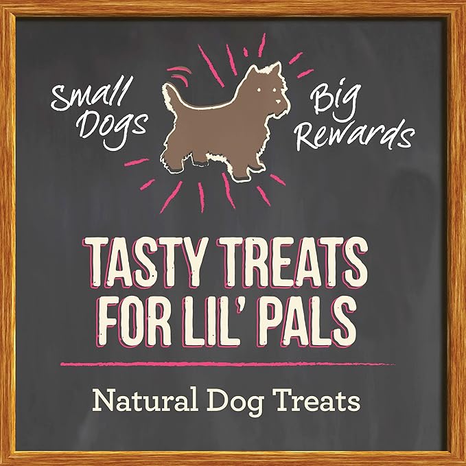 Merrick Lil’ Plates Grain Free Small Dog Treats, Natural Training Treats for Small Dogs, Lil’ Chunky Chicken - 5 oz. Pouch (Pack of 4)