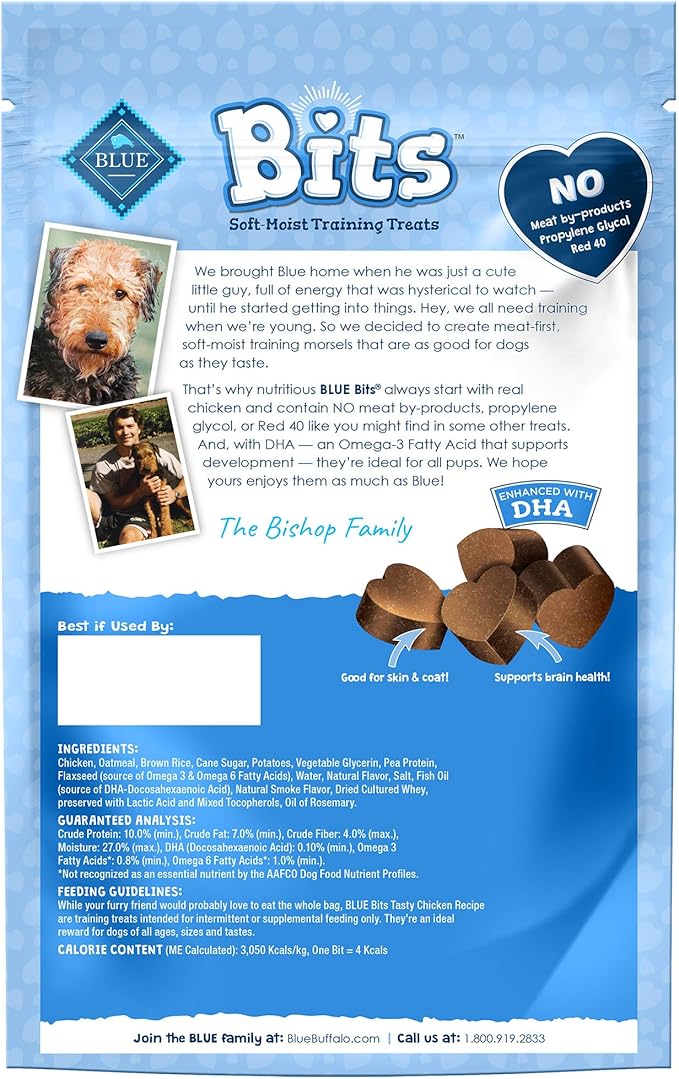 Blue Buffalo BLUE Bits Natural Soft-Moist Training Dog Treats Chicken Recipe 9-oz bag