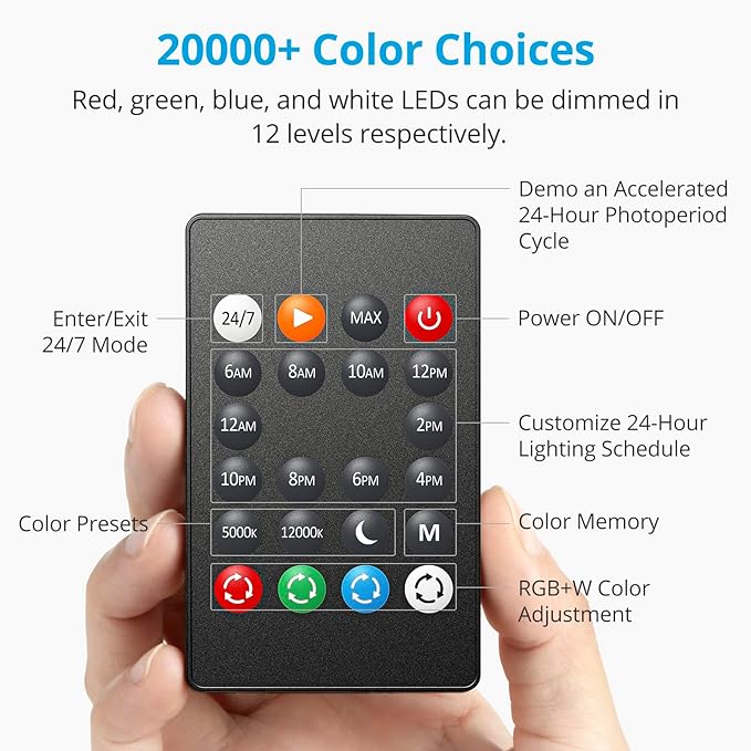 NICREW C10 24/7 LED Aquarium Light for Plants, 36-48 Inches, 28W, Full Spectrum Fish Tank Light with Timer, Brightness Adjustable