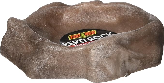 Zoo Med Repti Rock Reptile Water Dish for Fish, X-Small,Black