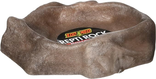 Zoo Med Repti Rock Reptile Water Dish for Fish, X-Small,Black
