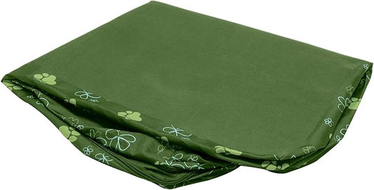 Furhaven Replacement Dog Bed Cover Water-Resistant Indoor/Outdoor Garden Print Mattress, Washable - Jungle Green, Small