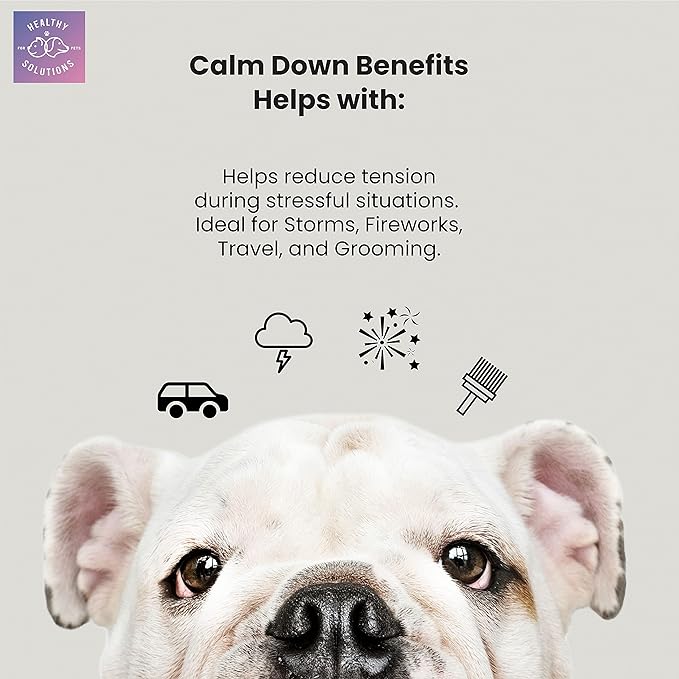 Calming Chews for Dogs - Dog Calming Treats for Anxiety & Stress Relief with Melatonin and Ginger - Aid with Storms, Grooming, Fireworks, Separation, Travel, Motion Sickness, & Sleep - 60 Soft Chews