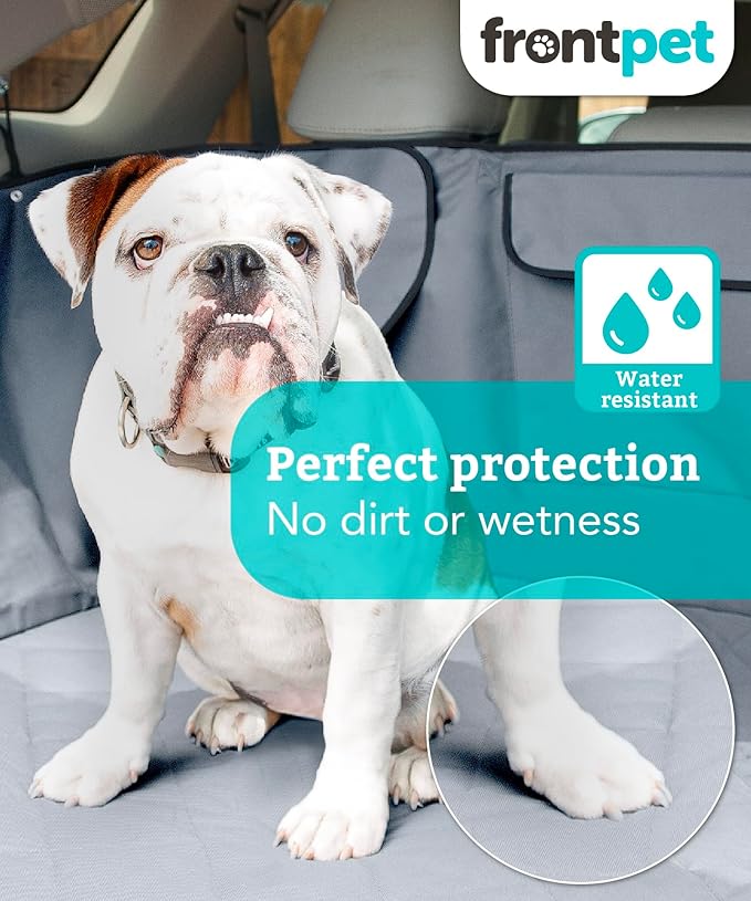 FrontPet SUV Cargo Liner for Dogs - Waterproof Pet Trunk Cargo Cover Mat for SUVs Sedans with Bumper Flap Protector - Trunk Cover, Non-Slip Pet Cargo Liner, Trunk Liner (XXL 58" x 58") UPGRADED 2024