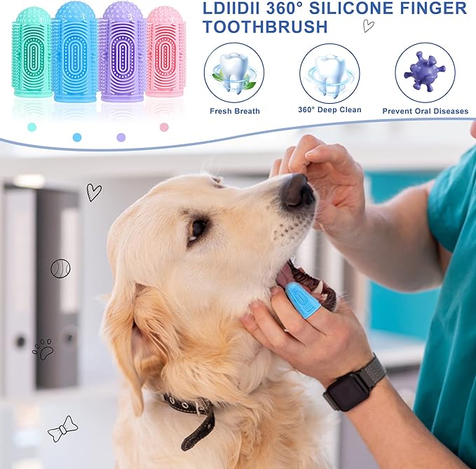 Dog Toothbrush Dog Tooth Brushing Kit 8 Pack Dog Finger Toothbrush for Dog Teeth Cleaning&Dog Dental Care,Cat Toothbrush Dog Tooth Brush Puppy Toothbrush Pet Toothbrush