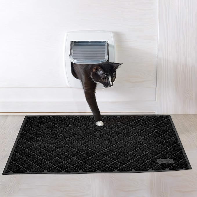 Niubya Premium Cat Litter Mat, Litter Box Mat with Non-slip and Waterproof Backing, Litter Trapping Mat Soft on Kitty Paws and Easy to Clean, Cat Mat Traps Litter from Box