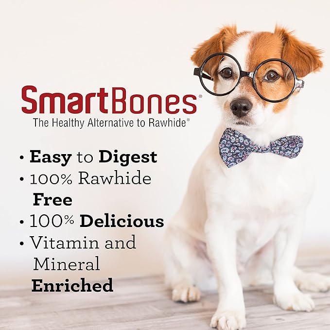 SmartBones Holiday Mini Canes, 30 Count, Made with Real Chicken, Rawhide-Free Chews for Dogs