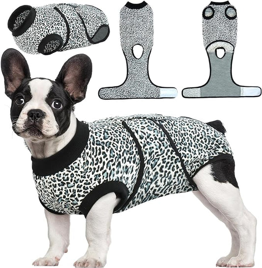 Kuoser Dog Surgery Recovery Suit, Recovery Suit for Female Male Dogs, Dog Onesie After Surgery Spay Neuter, Anti-Licking Pet Surgical Recovery Snugly Suit, Bodysuit for Abdominal Wounds Skin Disease