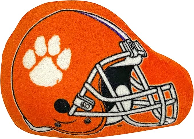 BEST PLUSH CAT TOY - NCAA CLEMSON TIGERS Complete Set of 3 piece Cat Toys filled with Fresh Catnip. Includes: 1 Helmet Cat Toy, 1 Football Cat Toy with Feathers & 1 Beer Bottle. Beautiful Team LOGOS