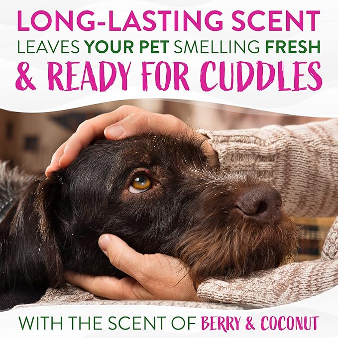 TropiClean Berry Coconut Waterless Dog Shampoo | Deep Cleansing Dry Shampoo for Dogs | Natural Dog Shampoo Derived from Natural Ingredients | Made in The USA | 7.4 oz.