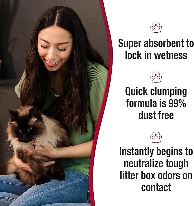 Nature's Miracle Multi-Cat Clumping Clay Litter, 40 lb, Fast Clumping Formula,Brown