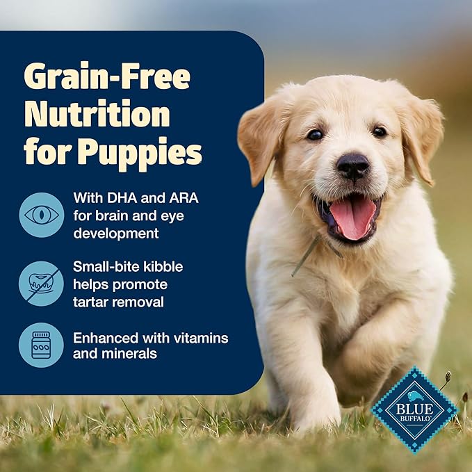 Blue Buffalo Freedom Grain-Free Puppy Dry Dog Food with DHA, Complete & Balanced Nutrition for Puppies, Made in the USA, Chicken & Potatoes, 11-lb. Bag