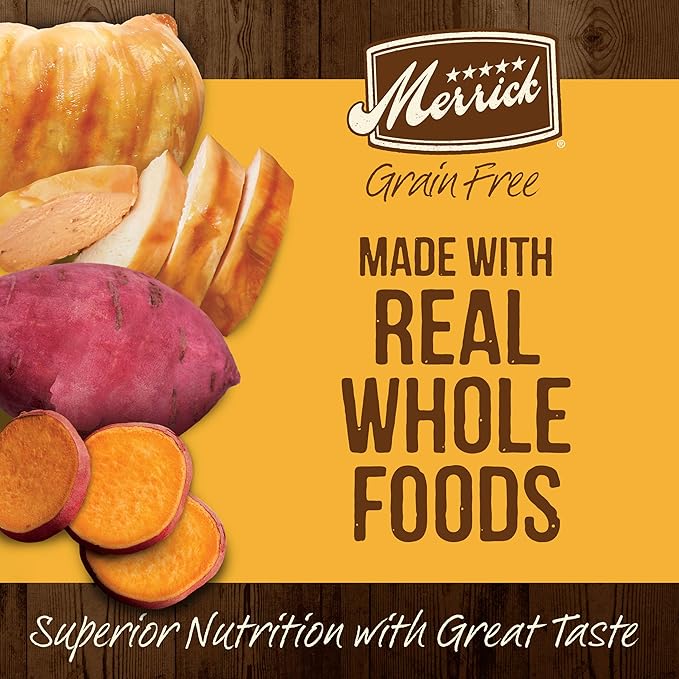 Merrick Grain Free Dry Dog Food Real Chicken & Sweet Potato Recipe - 10 lb Bag