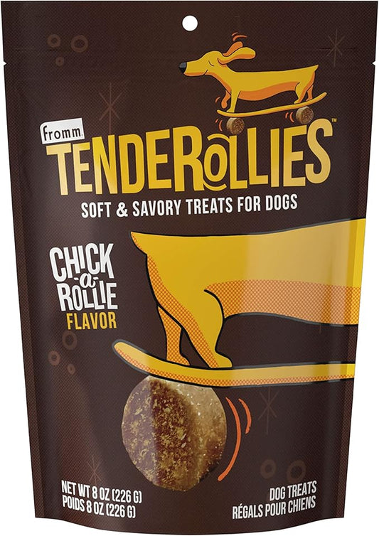 Fromm Tenderollies Chick-a-Rollie Dog Treats - Premium Soft & Savory Dog Treats - Chicken Recipe - 8 oz