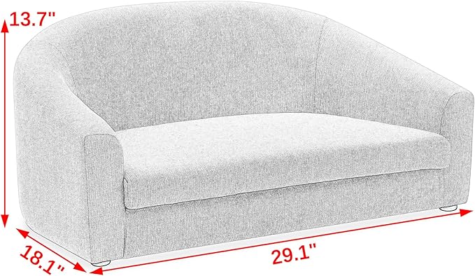 Pet Sofa, Made Sponge and Highly Breathable Linen, Suitable Pet Sofas, Dog Sofas, Dog Beds, Cat Beds, Cat Sofas for Medium-Sized Dogs (beige)