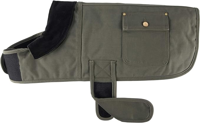 Carhartt Firm Duck Insulated Dog Chore Coat Army Green/Brass, Small