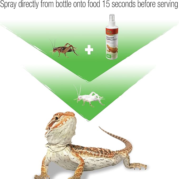 Zilla Vitamin Supplement Food Spray, with Carotene, Spray-on Multivitamin Supplement for Reptiles