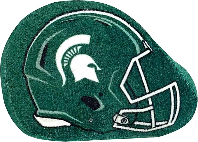 BEST PLUSH CAT TOY: NCAA MICHIGAN STATE SPARTANS Complete Set of 3 piece Cat Toys filled with Fresh Catnip. Includes: 1 Helmet Cat Toy, 1 Football Cat Toy with Feathers & 1 Beer Bottle. With Team LOGO