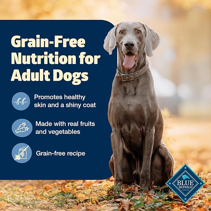 Blue Buffalo Freedom Grain Free Natural Adult Dry Dog Food, Chicken 11-lb