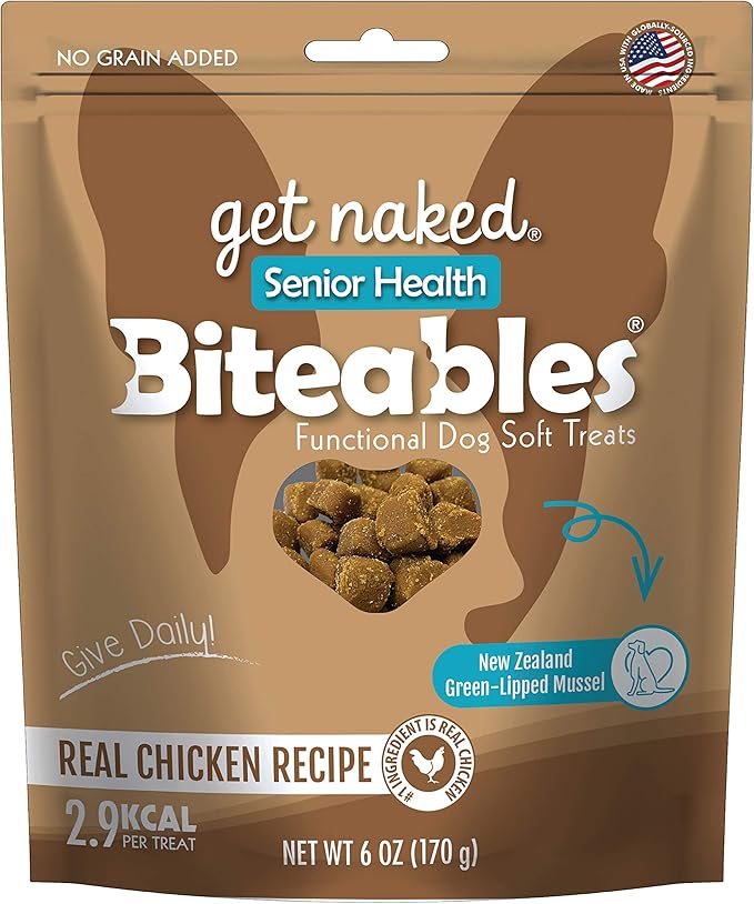 Get Naked Biteables Senior Health Soft Treats for Dogs, 6oz 1 Pouch