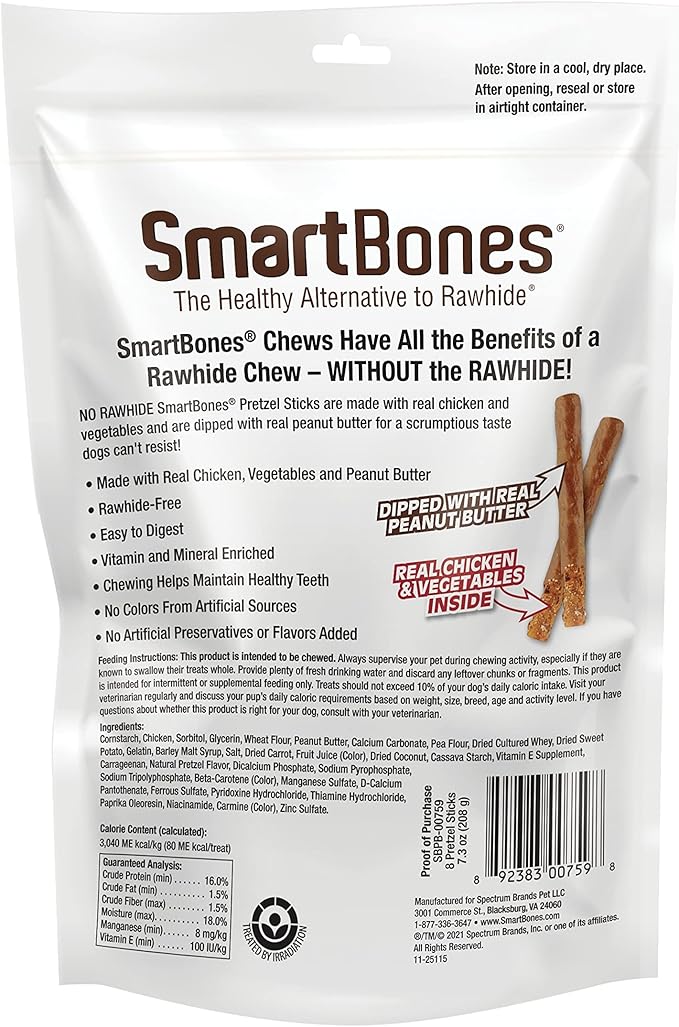 SmartBones No Artificial Colors or Preservatives Pretzel-Style Chews, Treat Your Dog to a Fun Shapped Rawhide-Free Chew