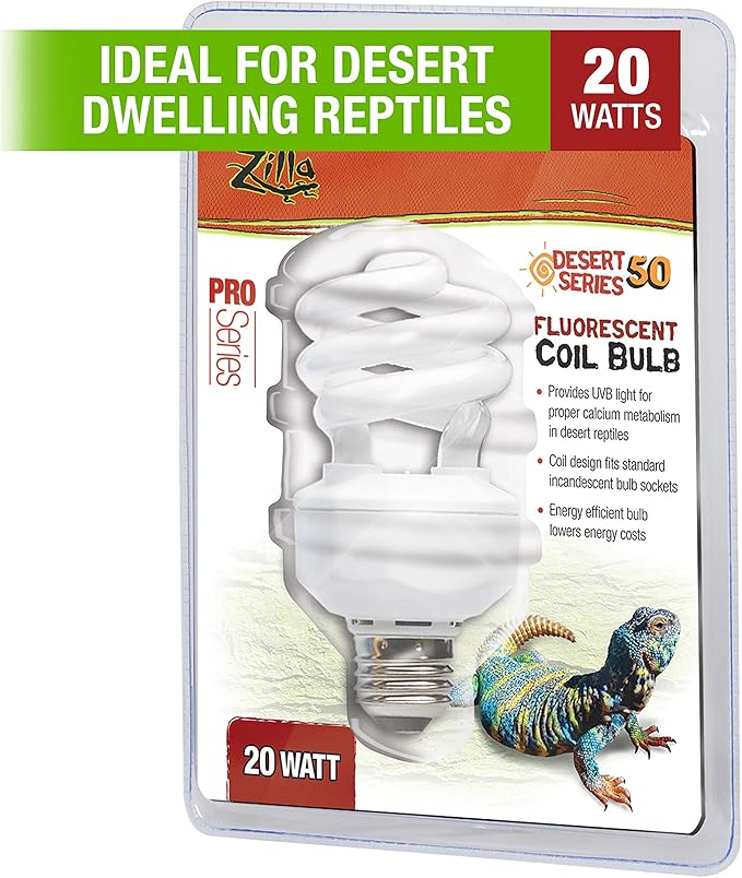 Zilla Fluorescent Coil Bulb Desert 20 Watts