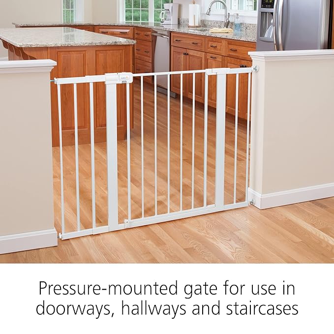 Safety 1st Extra Wide Baby Gate with Door: Premium Child Safety Gate, Extra Tall Baby Gate, Easy Installation, 36" Tall & Wide, Fits Between 29" and 47"