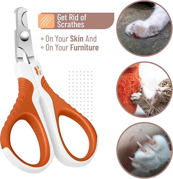 Mr. Pen- Cat Nail Clipper, Raspberry Red & White Cat Nail Trimmer, Cat Nail Clippers, Cat Claw Clippers, Cat Clippers for Nails, Pet Nail Clippers, Small Dog Nail Clipper Cat Claw Trimmer