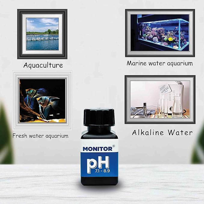 Generic Monitor pH 7.1-8.9 Test KIT (400 Tests) - Monitor Aquarium and aquaculture Water Quality