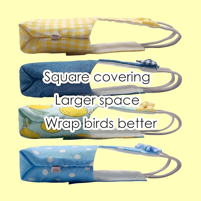 Bird Diaper Harness Flight Suit Clothes with 80 Inch Flying Leash Rope for Parrots Conure Cockatiel Pet Birds Weight 80-105 Grams, M Size Denim, Including A Cotton Pad