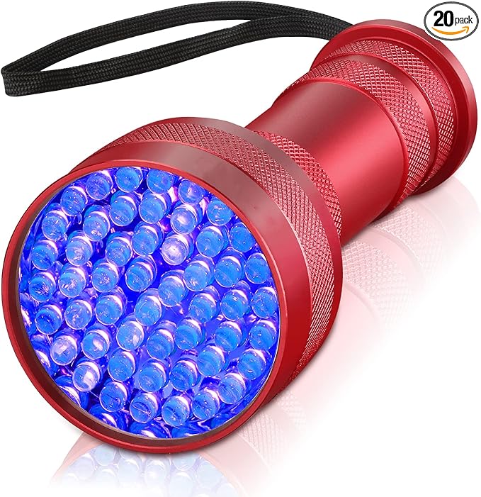 UV Flashlight Black Light, 51 LED Mini Blacklight Flashlite Pet Urine Detector for Dry Dog/Cat Pee Urine Stains Detection Cleaner, Bed Bug, Scorpions Hunting