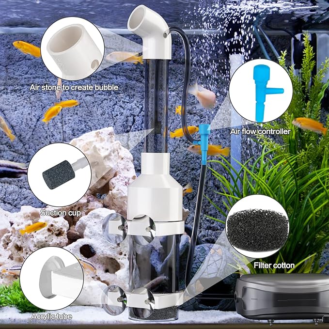 Fish Egg Incubator Tumbler Aquarium Cichlids Fish Hatchery with Aquarium air Pump，Isolation Fish Breeding Box, Small Fish net and Small Aquarium tweezer