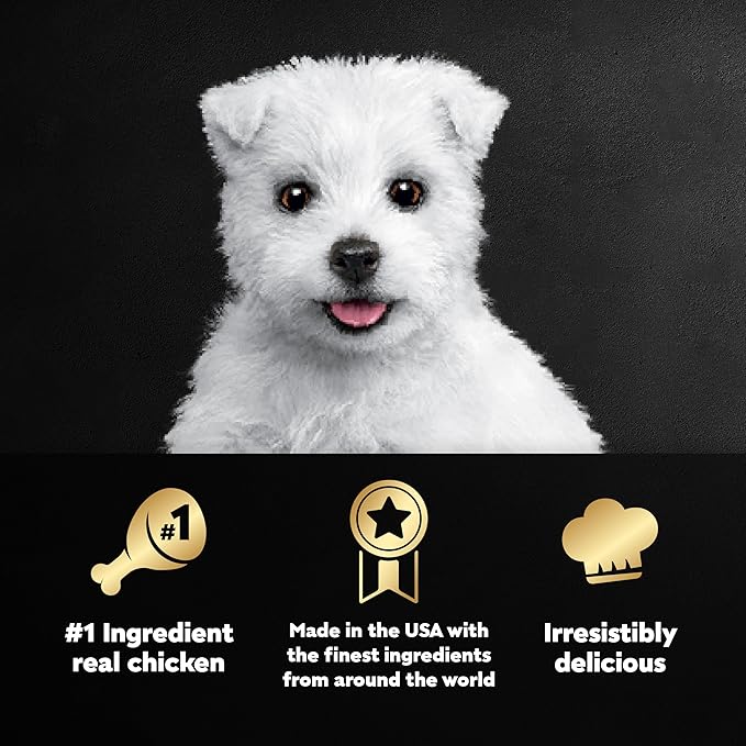 CESAR Puppy Soft Wet Dog Food Classic Loaf in sauce Chicken & Beef Recipe, 3.5 Ounce (Pack of 24) Easy Peel Trays