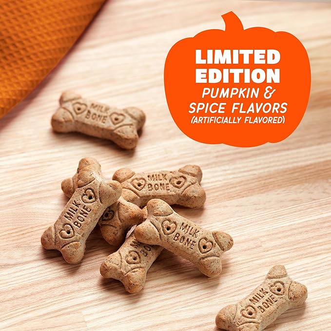 Milk-Bone Limited Edition Pup-kin Spice Flavor Small Biscuit Dog Treats, 8 Ounce
