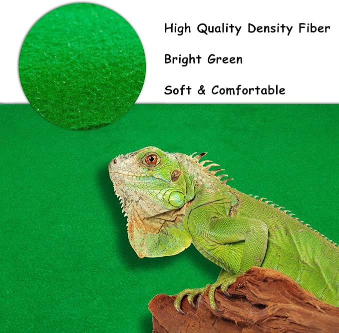 Tfwadmx Reptile Carpet 2 Pack 39" x 20", Lizard Terrarium Bedding Substrate Liner Large Bearded Dragon Mat Soft Cuttable Cage Supply for Pet Tank Tortoise Snake Iguanas Leopard Gecko Chameleon