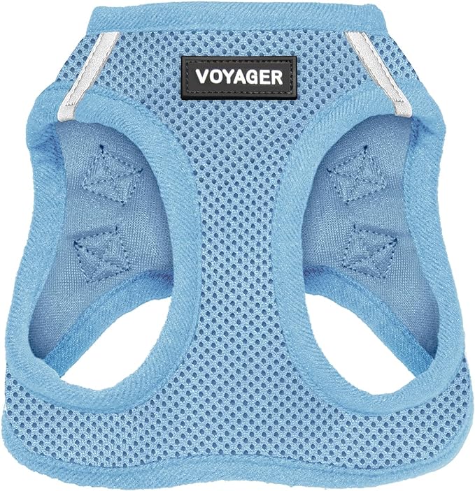 Voyager Step-in Air Dog Harness - All Weather Mesh Step in Vest Harness for Small and Medium Dogs and Cats by Best Pet Supplies - Harness (Baby Blue), XS (Chest: 13-14.5")