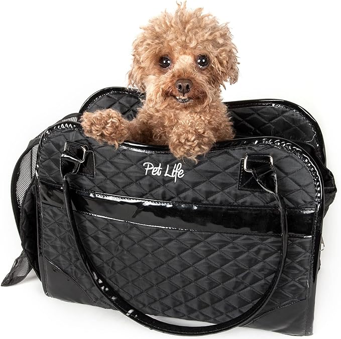 Pet Life Exquisite Handbag Cat and Dog Carrier - Fashion Pet Carrier and Dog Purse for Small and Medium Dogs and Cats