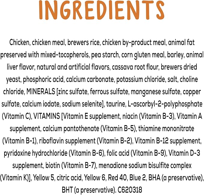 Purina Friskies Made in USA Facilities Cat Treats, Party Mix Chicken Lovers Crunch - (6) 6 oz. Pouches