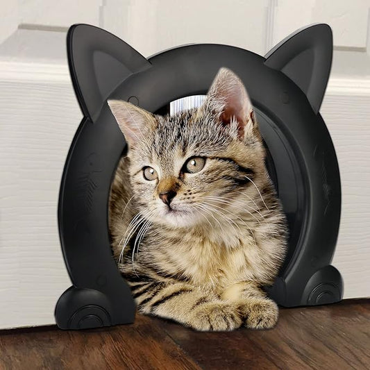 Cat Door for Interior Door,Indoor Cat Door,Pet Doors for Cat, 10.55"*2.45"*9.05" (L)